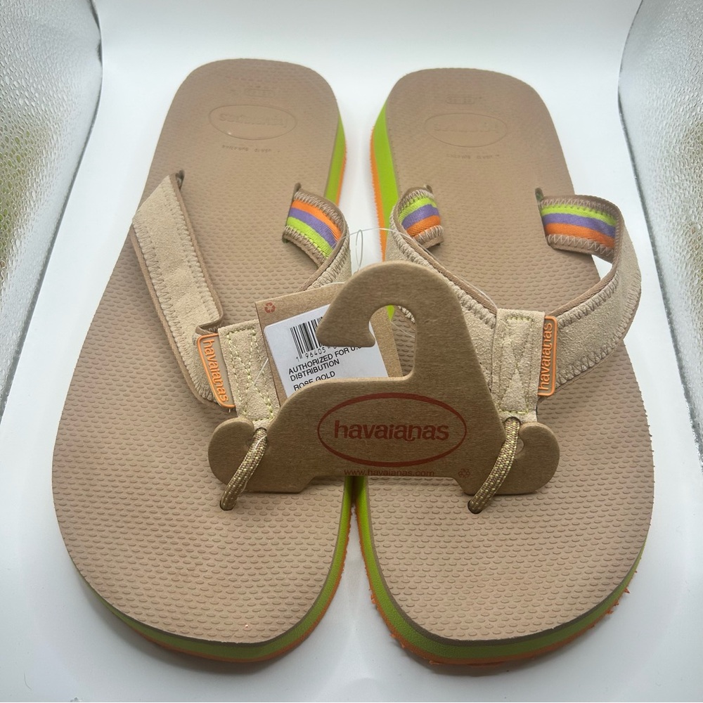 Havaianas Urban Fusion II Sandal Flip Flop Men’s Sz 13 Rose Gold Brown Purple